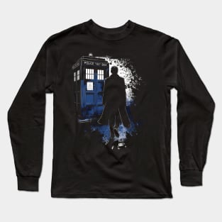 The 10th Doctor & The Tardis Long Sleeve T-Shirt